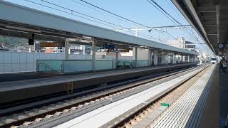 阪神電車青木駅で5500系5515F普通高速神戸行き入線シーン2020年（携帯電話で撮影）