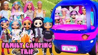 Big Family CAMPING TRIP OMG Scribbles Family, Bon Bon, Unicorn, Pranksta + Cousins  Go Camping