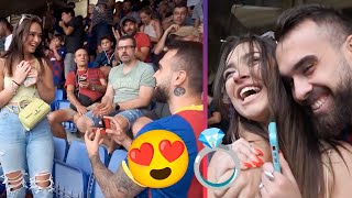 💙❤️ MARRIAGE PROPOSAL AT SPOTIFY CAMP NOU 💍