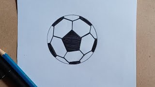 How to draw football ||easy step by step football drawing ||art video#art #artvideo #drawing