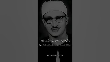 يَا أَيُّهَا الَّذِينَ آمَنُوا إِن تُطِيعُوا  محمد صديق المنشاوي سورة آل عمران