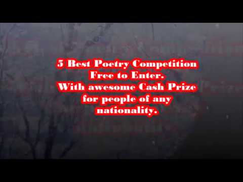 5 Best Poetry Competition FREE to enter with Awesome CASH prize for people of any nationality.