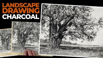 Landscape Drawing with Charcoal