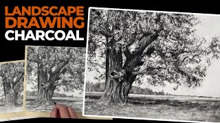 Landscape Drawing with Charcoal by Drawing & Painting - The Virtual Instructor 29,984 views 1 year ago 7 minutes, 30 seconds