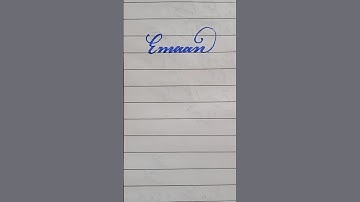 How to write Emaan in Cursive Handwriting|#shorts