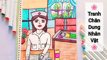 Tranh chân dung nhân vật Mĩ thuật lớp 4/vẽ tranh chân dung/@emvesacmau 