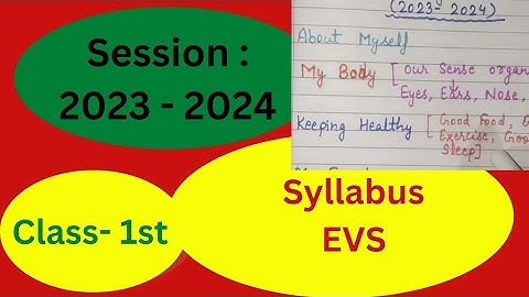 class 1 syllabus 2023-2024/ latest Evs syllabus for class 1/ @SmileopiasKitchen / Evs  syllabus