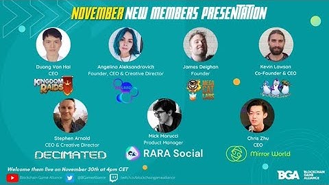 Mirror World Virtual Presentation At The Blockchain Game Alliance