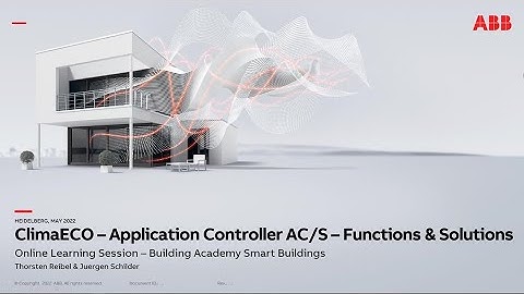 Online Learning Session about ClimaECO – KNX Application Controller AC/S - Functions and Solutions