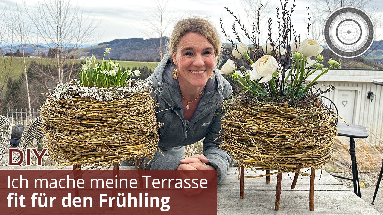 DIY - ich DEKORIERE meine TERRASSE UM 👍🏼 , SCHWEBENDE KÖRBE selber machen