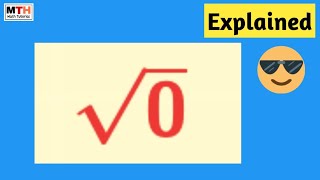 The square root of zero || One Minute Math || surds Wealth