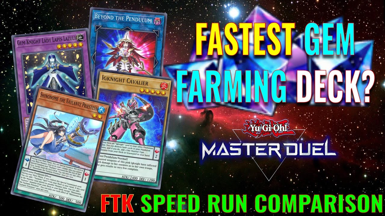 Master Duel's Fastest Gem Farming Speed Run Deck - Cyber-Stein (Banned) vs Gem Knights vs Pend. Mag.