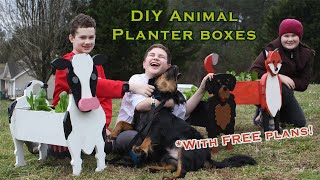 DIY Animal Planter Boxes