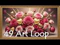 Romantic Rose Bouquet 🌹 Golden Hearts & Love Glow | Elegant Floral Art 4K Screensaver