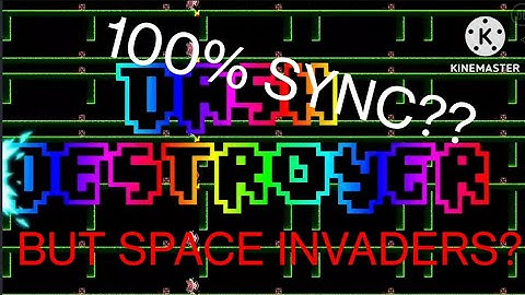 DASH DESTROYER BUT SPACE INVADERS? [Geometry Dash 2.2] Level and song mashup