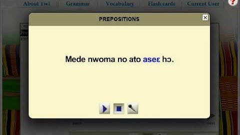 Twi Language Videos: Learn Twi Prepositions