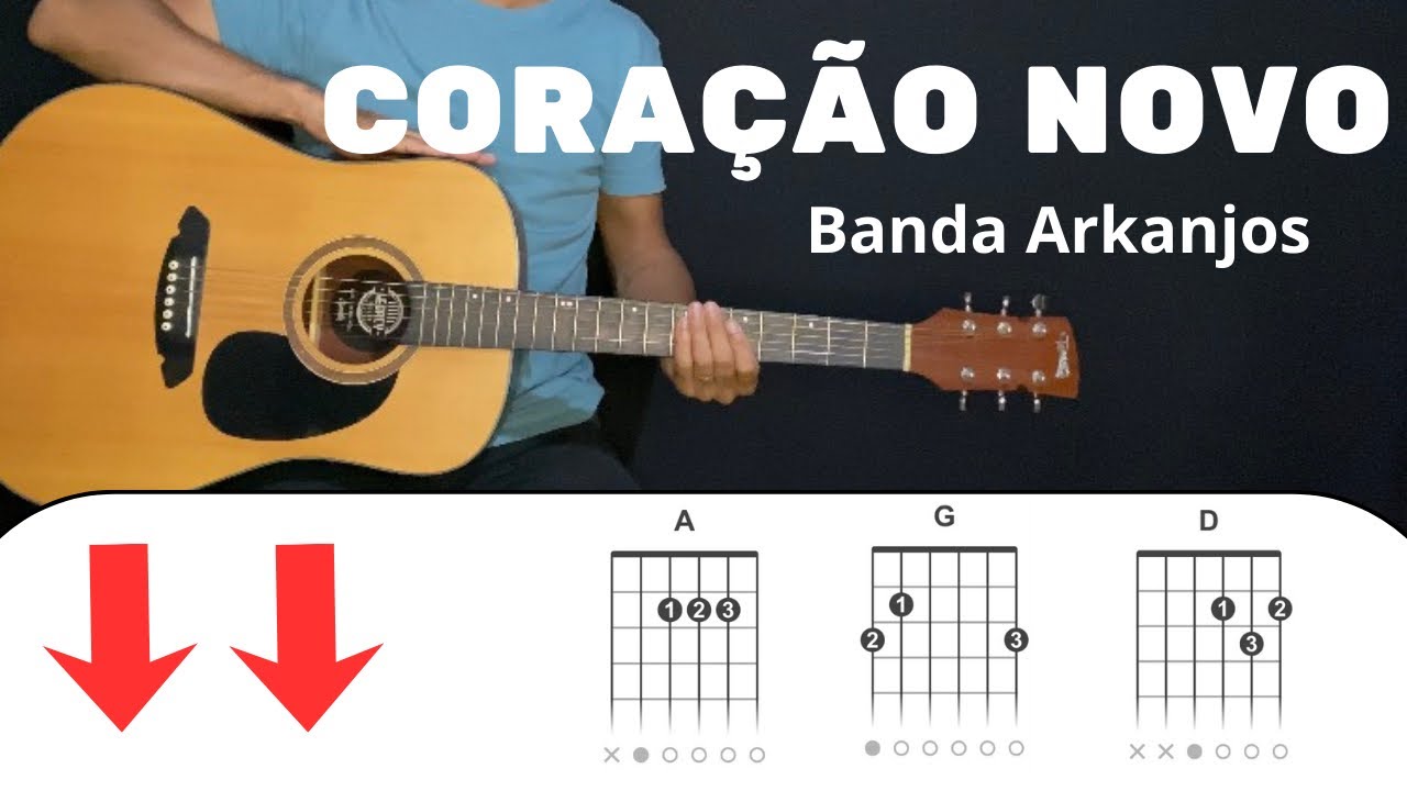 Como tocar Novo Coração no violão - SIMPLIFICADA 