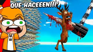 MONSTRUO CIERVO vs PINCHO GIGANTE 💥 | Palmita reacciona Animal Revolt Battle Simulator