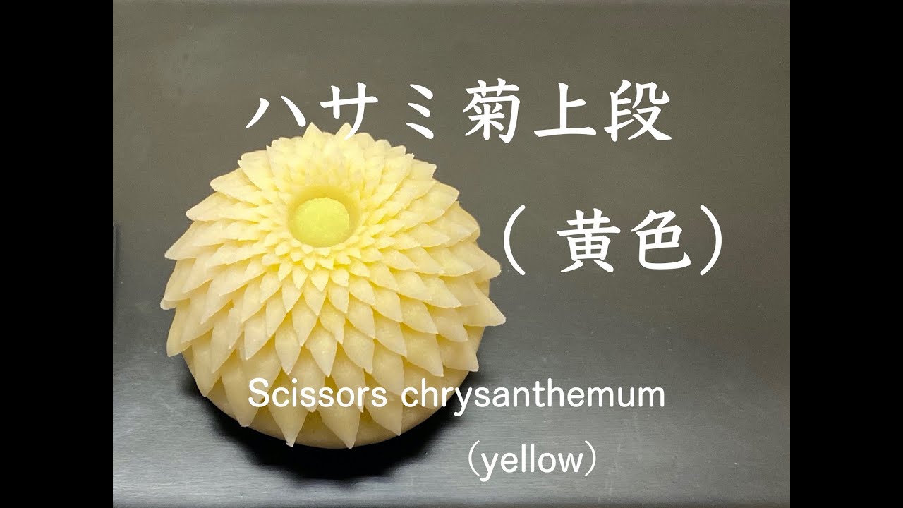 和菓子職人 ハサミ菊上段 黄色 作り方紹介 Youtube 和菓子職人 ハサミ菊上段 黄色 作り方紹介 Youtube