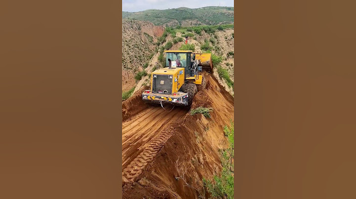 Cliff moving and paving process- Good tools and machinery make work easy