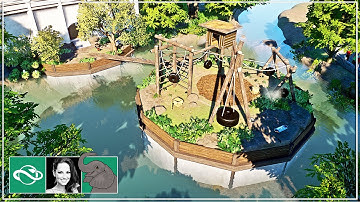 🐘 Building a Cute Lemur Island Habitat in City Zoo | Planet Zoo Speed Build