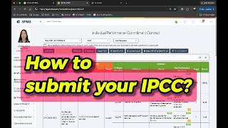 How to submit your IPCC in the SPMS
