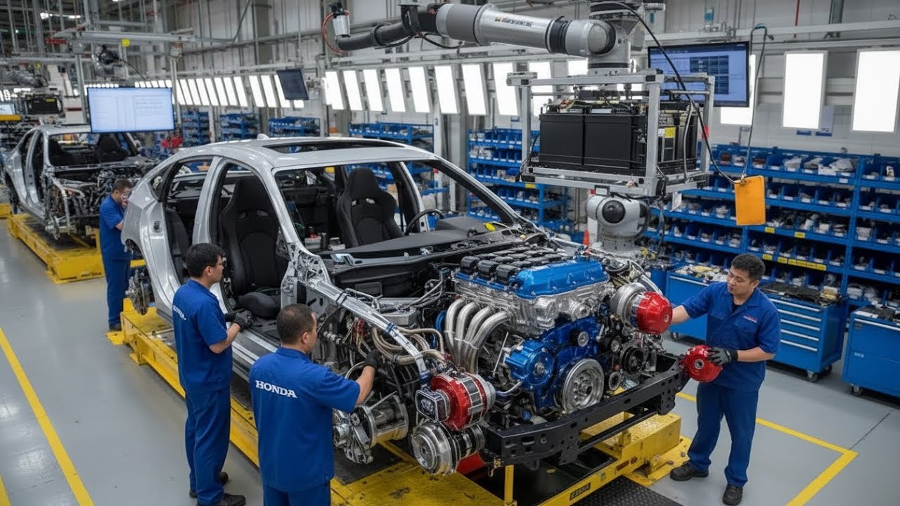 Inside the Civic Sedan Production Line – How a 4-Door Sedan Is Buil 