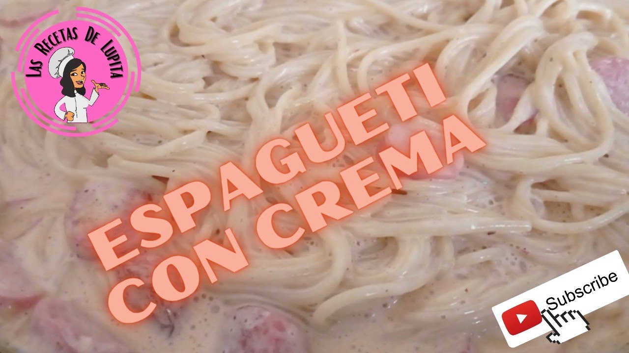 espagueti con crema y salchichas Las Recetas De Lupita - YouTube
