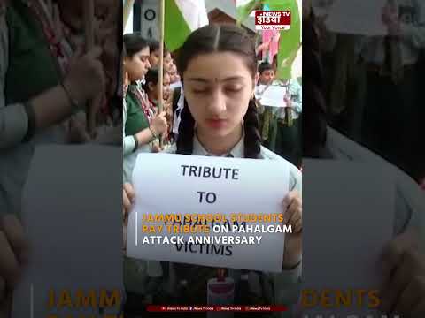 Jammu School Students Pay Tribute on Pahalgam Attack Anniversary | Tribute | Pahalgam Attack