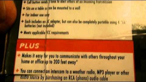 (0)900MHZ WIRELESS INTERCOM