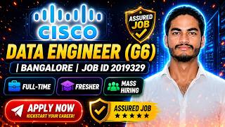Cisco Hiring 2026 | Data Engineer G6 | Bangalore | Snowflake, BigQuery, Python | Apply Now