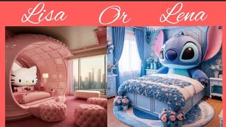 Lisa or Lena? Hello Kitty or stitch 💗 which one is you?#viral #foryou