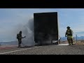 Truck fire on I-90