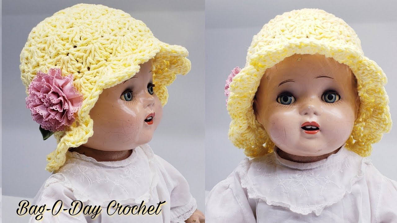 crochet sun hat for baby girl