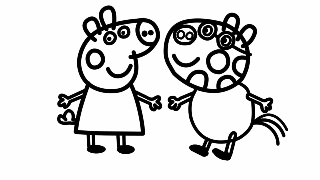 como-dibujar-y-colorear-a-peppa-pig-y-a-su-amiga-susy-oveja-colores