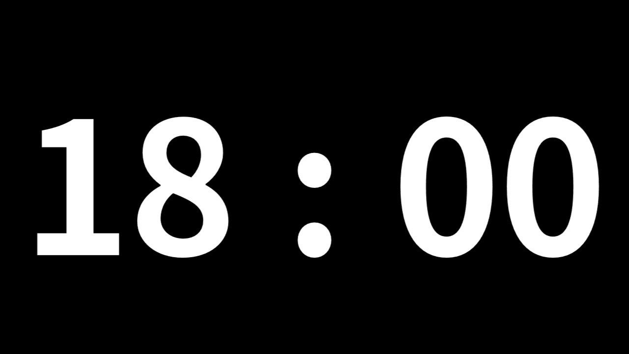 18분 타이머 18minute timer 1080 second timer - YouTube