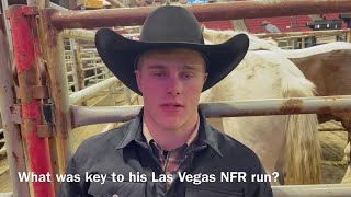 2025 NFR bareback average champ Sam Petersen visits prior to Chase Hawks Rough Stock Rodeo