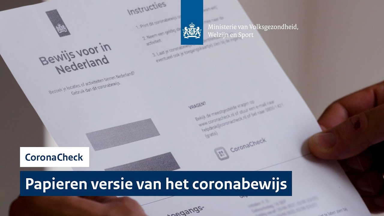 New Update Hoe kom ik aan een papieren versie van het coronatoegangsbewijs? 🖨 | CoronaCheck