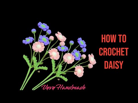 🌼How To Crochet Daisy Flower 🌼 Simple and quick instructions for crocheting Daisy flowers