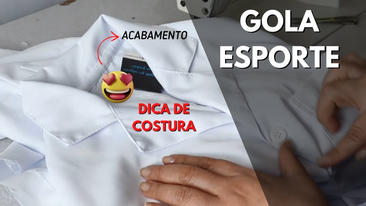 COMO COSTURAR GOLA ESPORTE EM JALECO