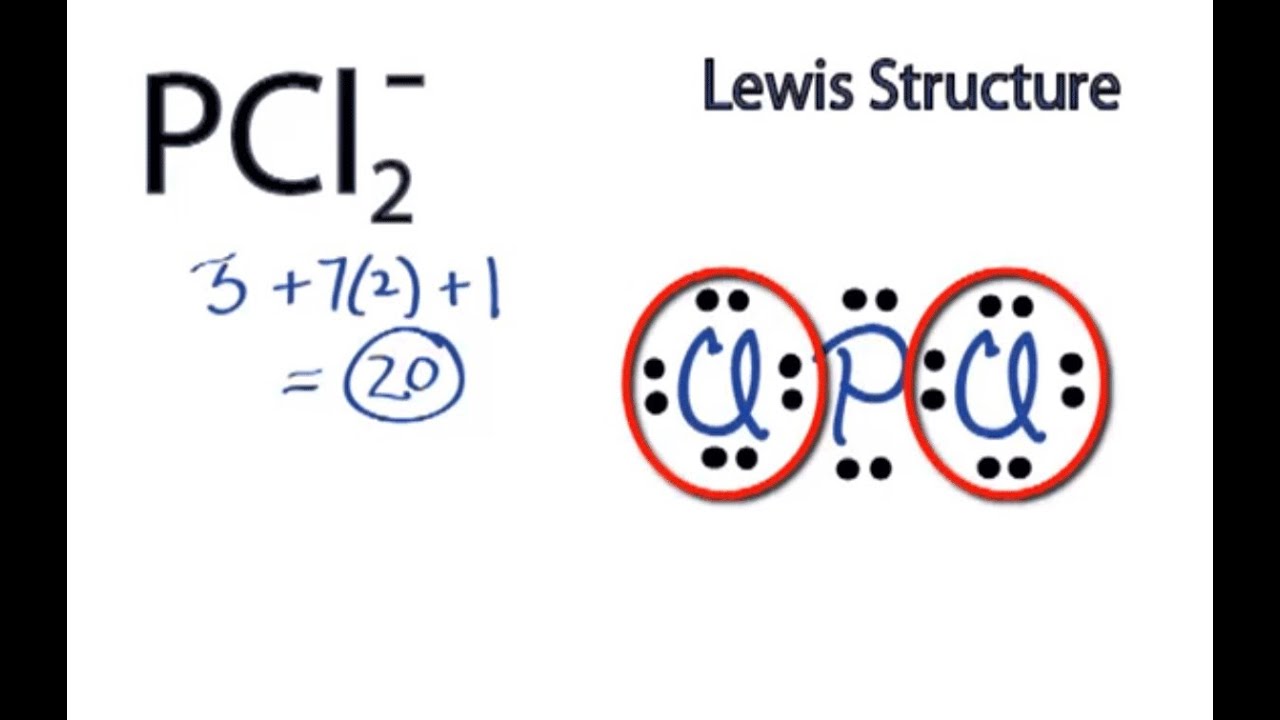 A step-by-step explanation of how to draw the PCl2- Lewis Dot Structure ()....