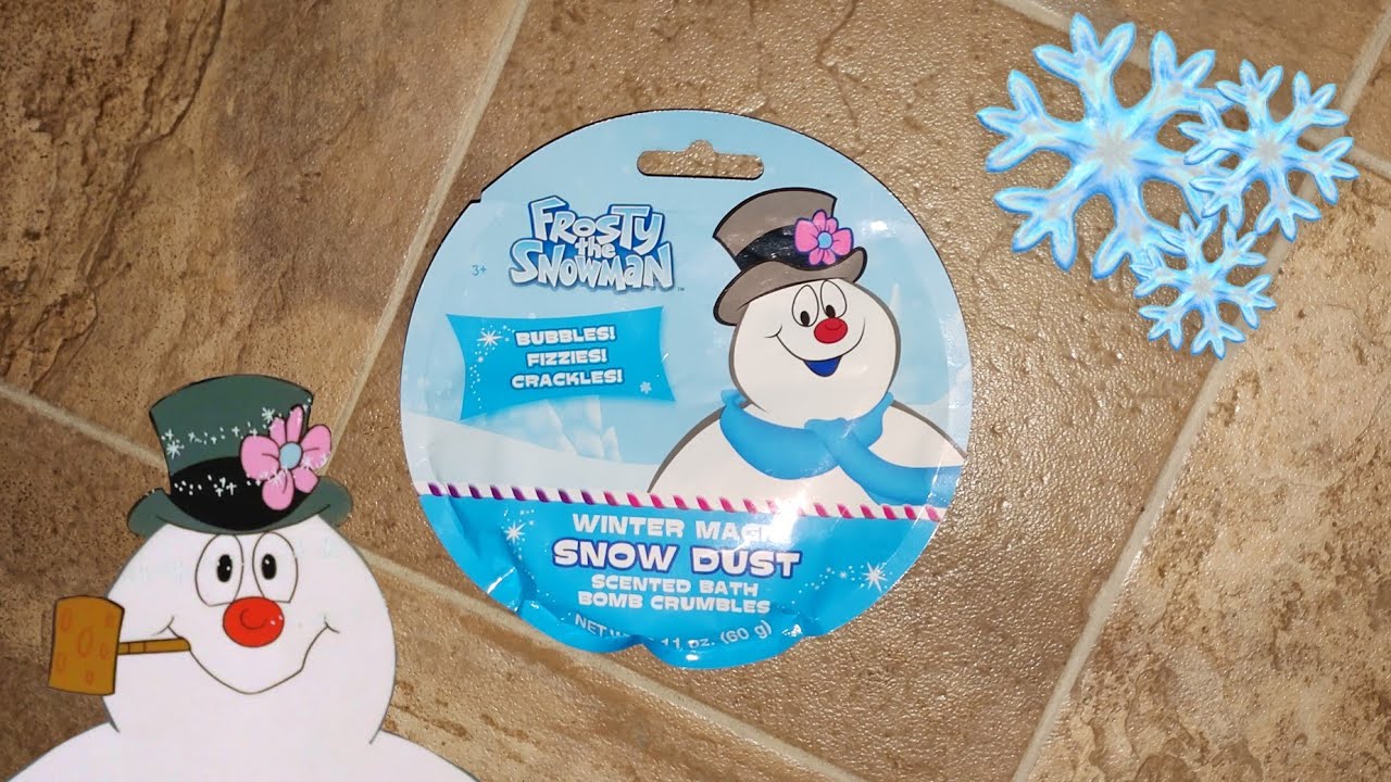 Frosty The Snowman Winter Magic Snow Dust Scented Bath Bomb Crumbles