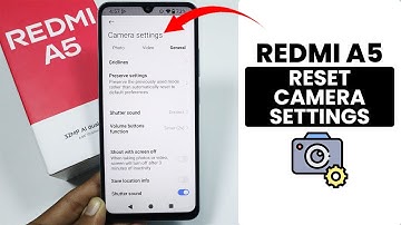 How to Reset Camera Settings in Redmi A5 - Restore Camera Settings