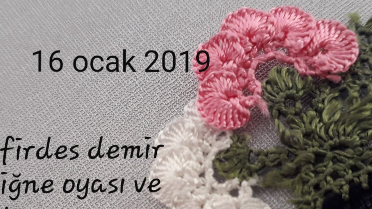 144-KAR GÜLÜ ,YENİ,İLMEKLİ KARTOPU İĞNE OYASI MODELİ ANLATIMLI YAPILIŞI ✔🎀