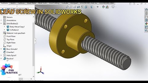 Lead Screw in Solidworks || Solidworks Tutorials || Solidworks 3d || Solidworks for Beginners