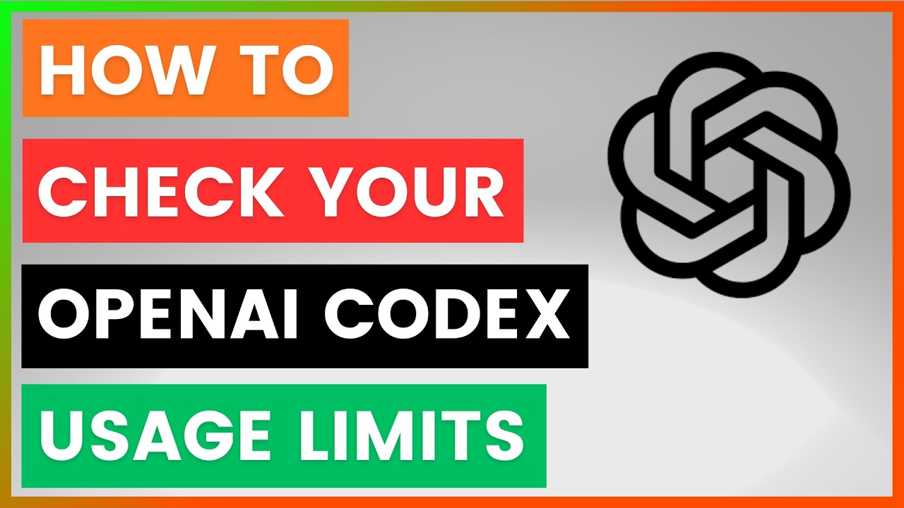 How To Check Your OpenAI Codex Usage Limits? [in 2026] - YouTube