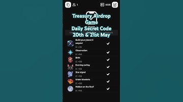 Treasury Airdrop Game Daily Secret Code #treasury #airdrop #game #daily #secret #code #reward #point