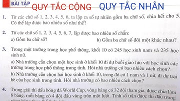 QUY TẮC CỘNG. QUY TẮC NHÂN. SƠ ĐỒ CÂY (trang 10)《Giải bài tập SGK-TOÁN 10 Cánh Diều| THẦY THÙY