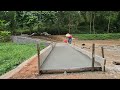 Pouring road to create garden landscape t1