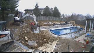Retaining Wall Time Lapse - Verti-Block Pool Install Lexington, Ky